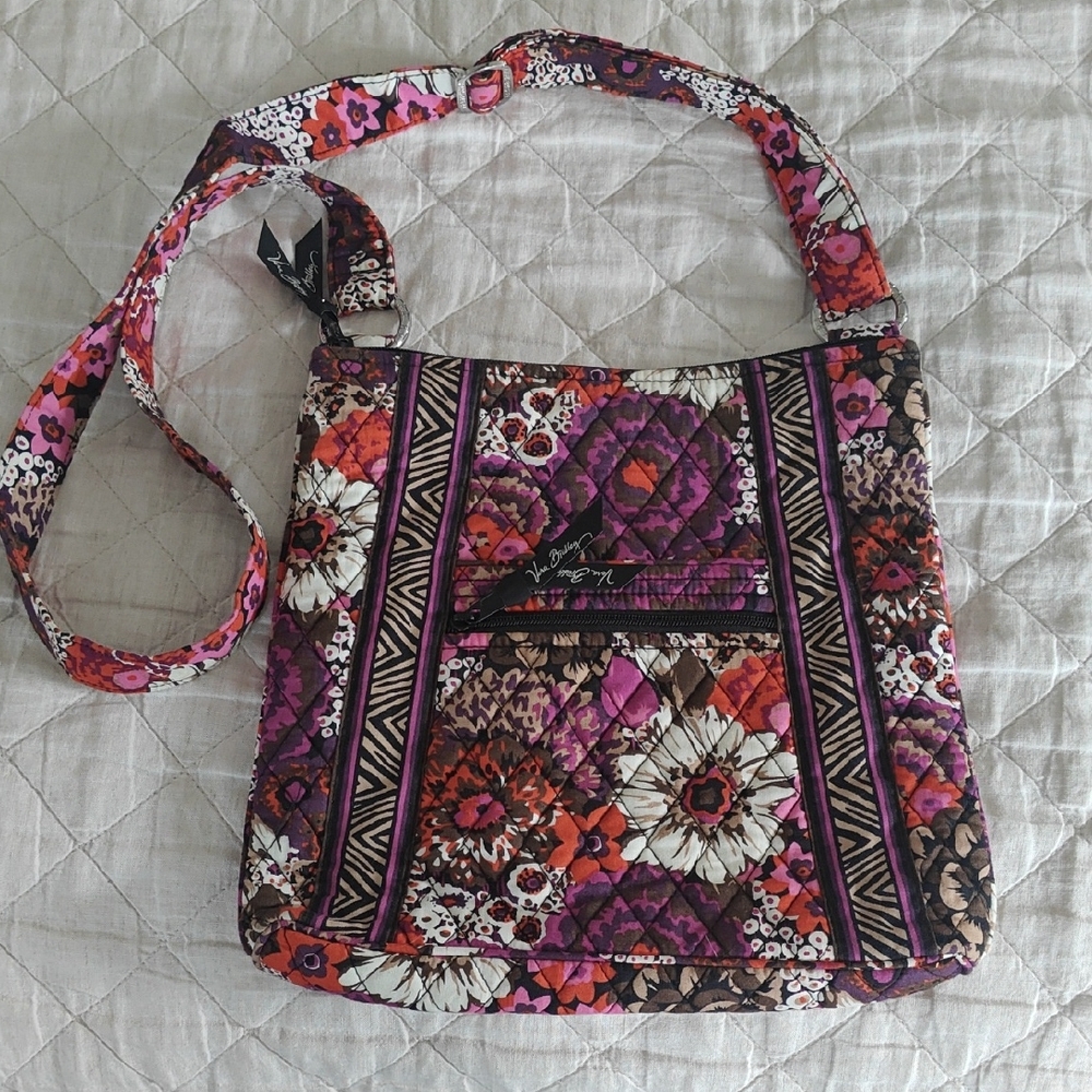 Vera Bradley Purple and Pink Floral Crossbody Bag